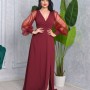 118917 TOPTAN BORDO ABİYE toptan bayan giyim