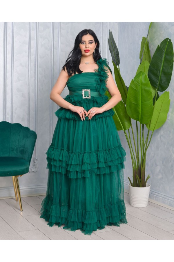 118919 Изумрудно-зеленый Вечернее платье
