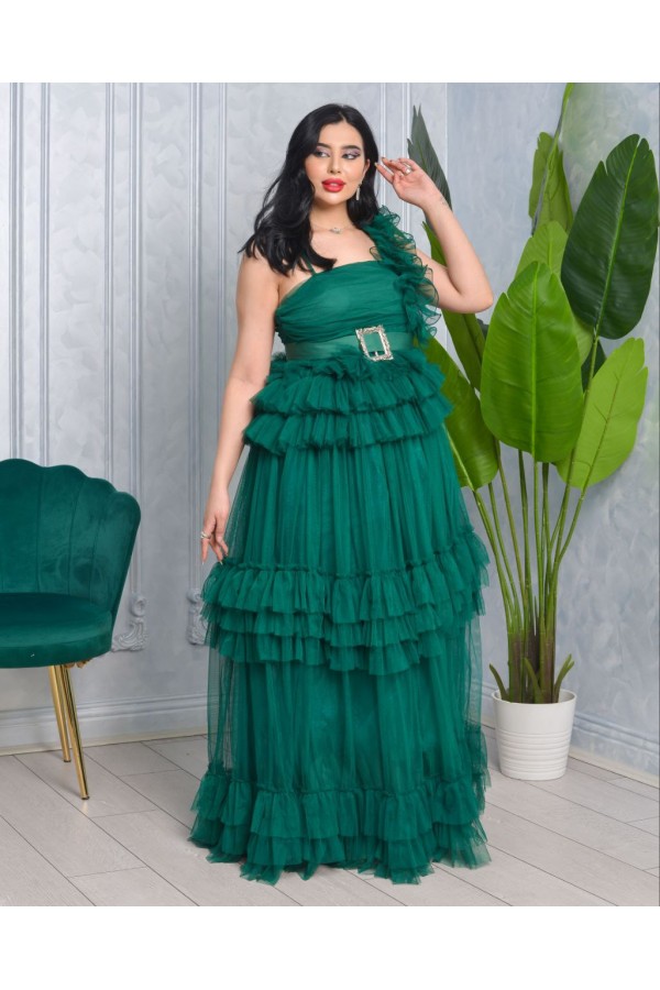 118919 Смарагдовий зелений Вечірня сукня