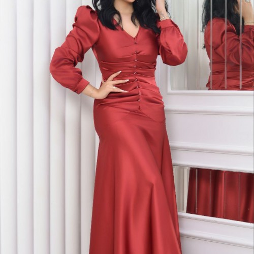 118925 TOPTAN BORDO ABİYE toptan bayan giyim