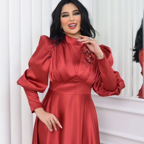 118926 TOPTAN BORDO ABİYE toptan bayan giyim