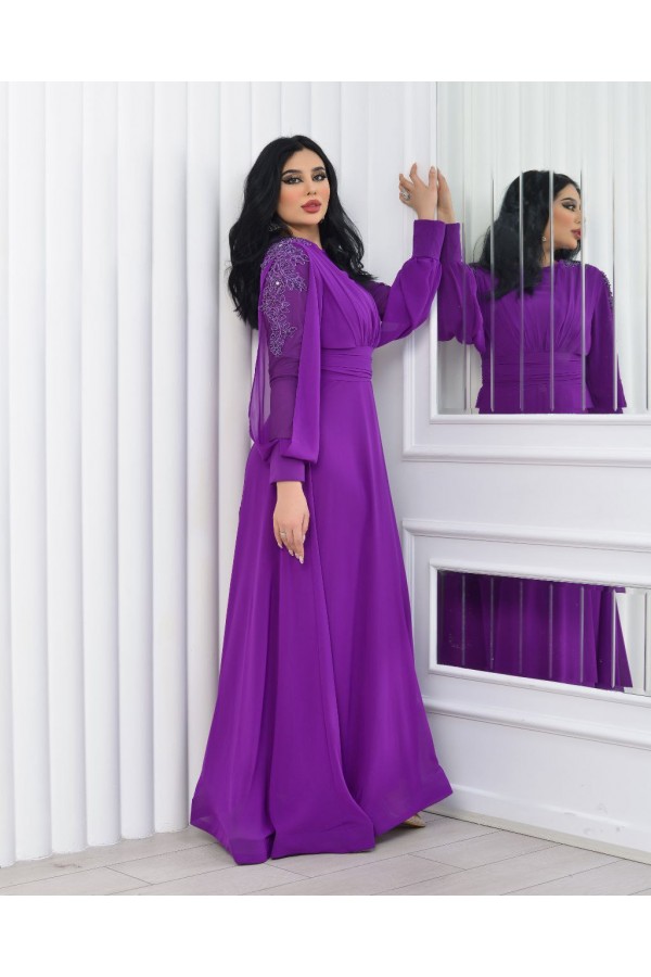 118931 фиолетовый Вечернее платье