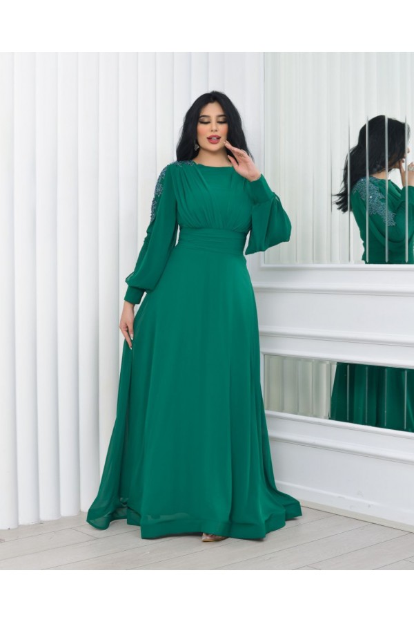 118932 Изумрудно-зеленый Вечернее платье