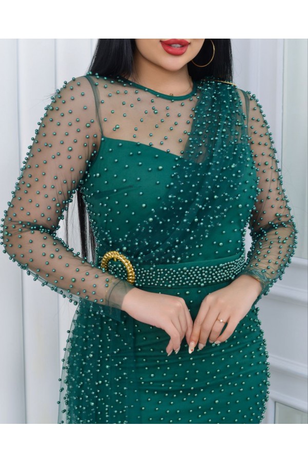 118934 Изумрудно-зеленый Вечернее платье