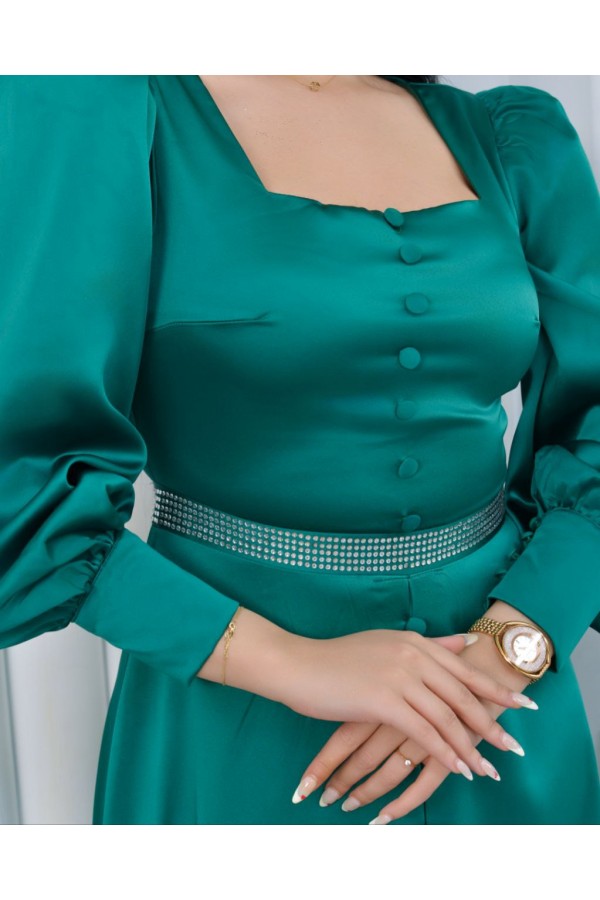 118937 Изумрудно-зеленый Вечернее платье