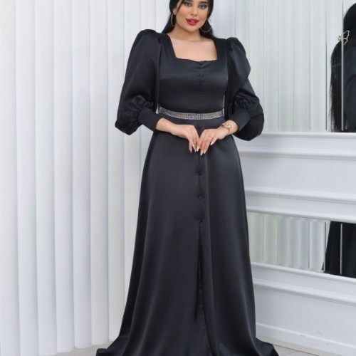 118939 TOPTAN SİYAH ABİYE toptan bayan giyim