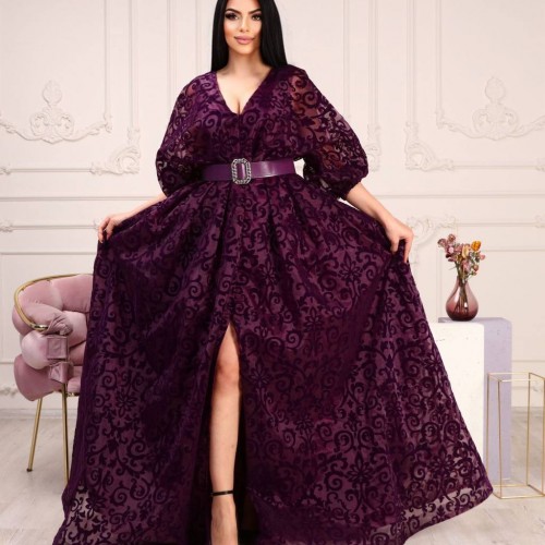 118950 TOPTAN MOR ABİYE toptan bayan giyim