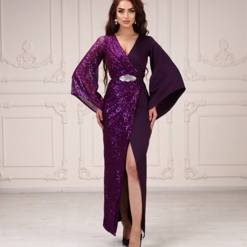 118951 TOPTAN MOR ABİYE toptan bayan giyim