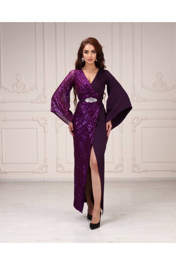 118951 фиолетовый Вечернее платье