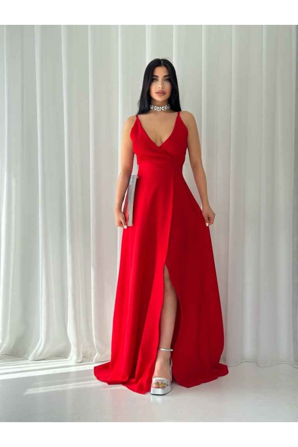 118980 red Evening dress
