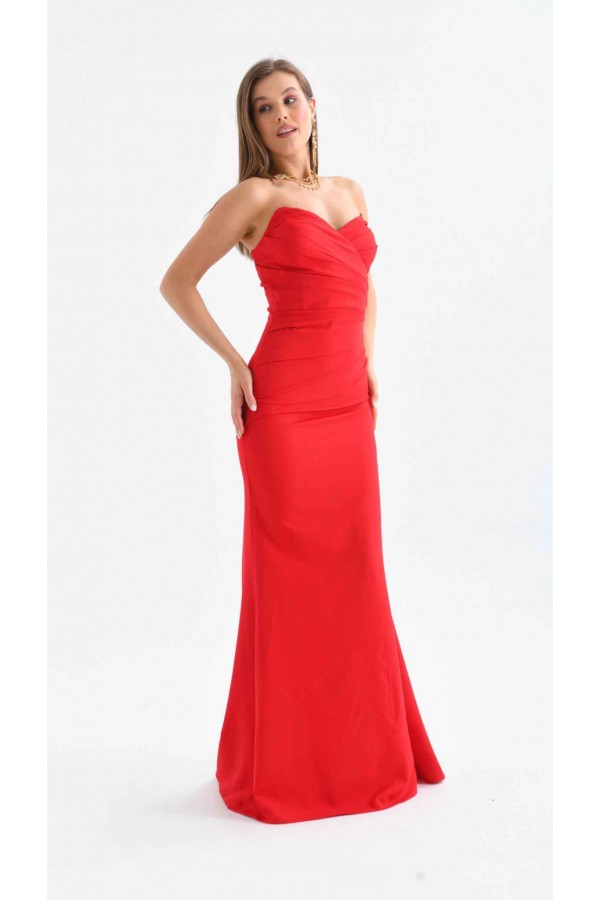 119031 красный Вечернее платье