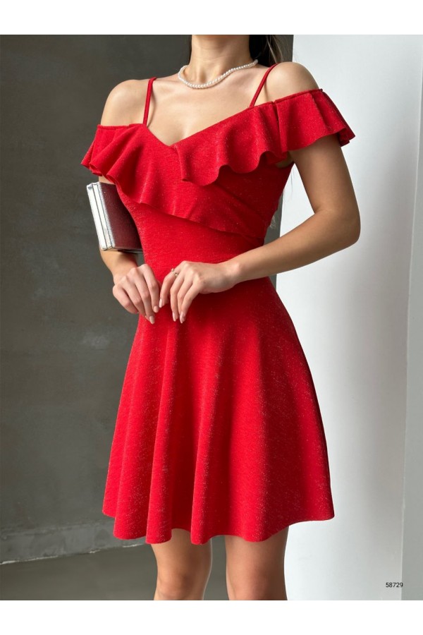 119039 червоний Вечірня сукня