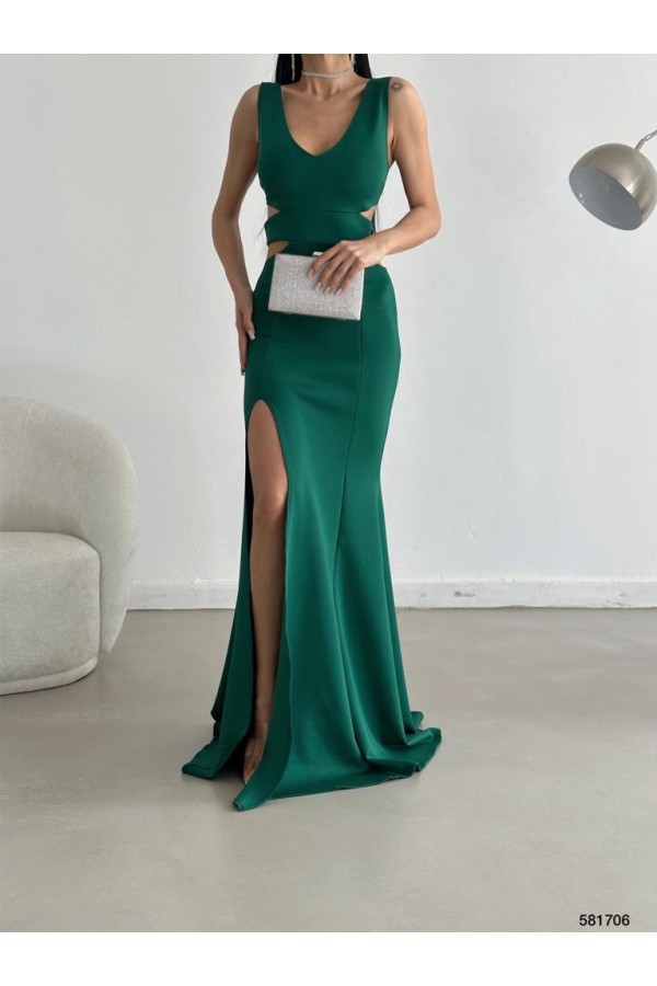119042 GREEN Evening dress