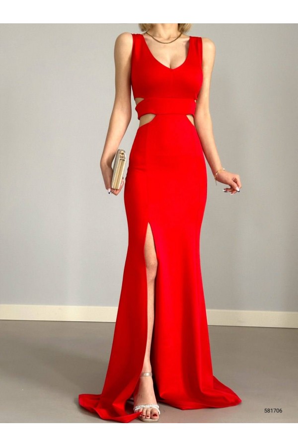 119044 красный Вечернее платье