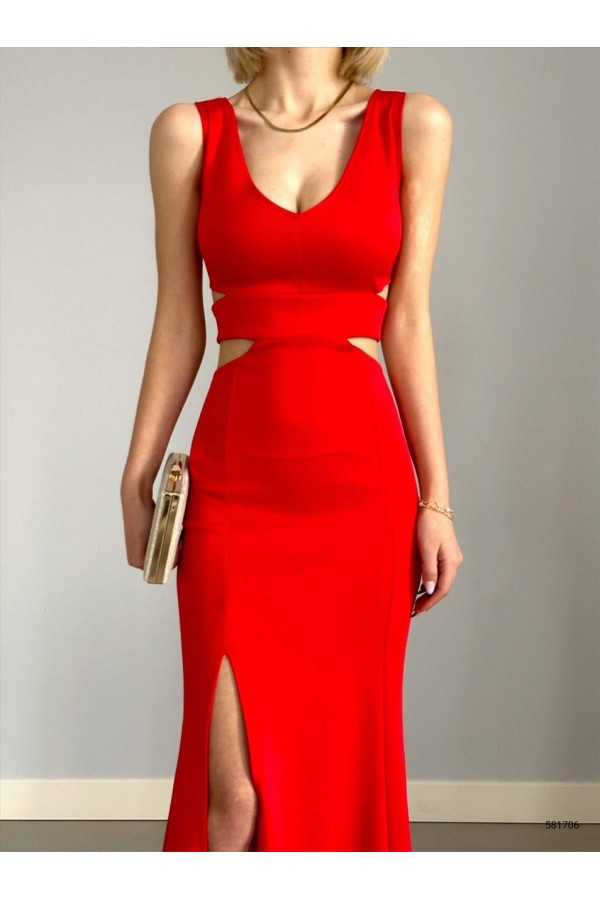 119044 red Evening dress