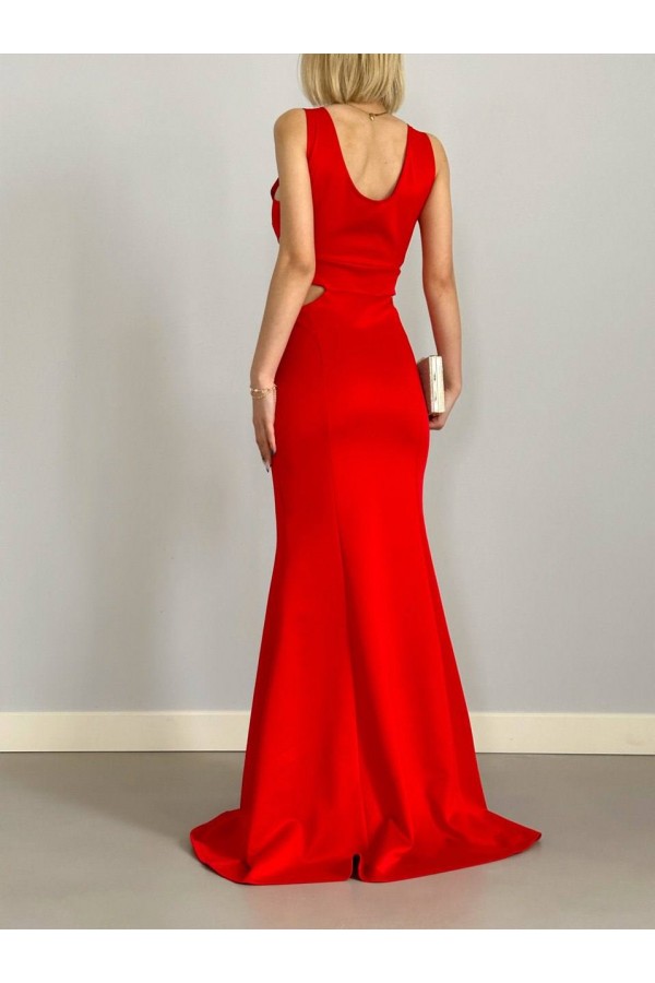 119044 красный Вечернее платье