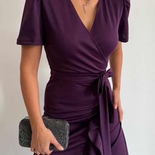 119130 TOPTAN MOR ELBİSE toptan bayan giyim