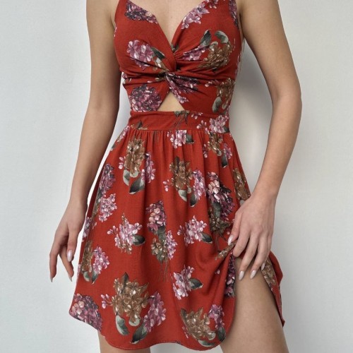 119217 TOPTAN DESENLİ ELBİSE toptan bayan giyim