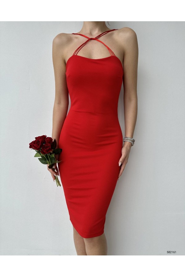 119228 red Evening dress