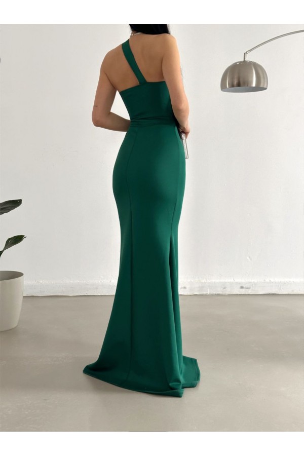 119245 Изумрудно-зеленый Вечернее платье