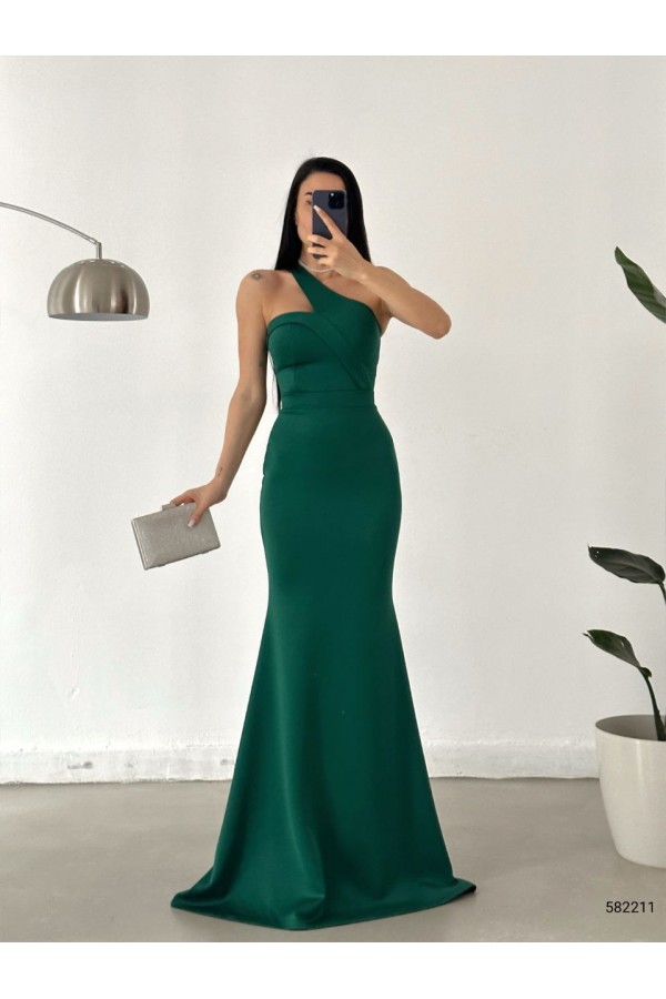 119245 Изумрудно-зеленый Вечернее платье