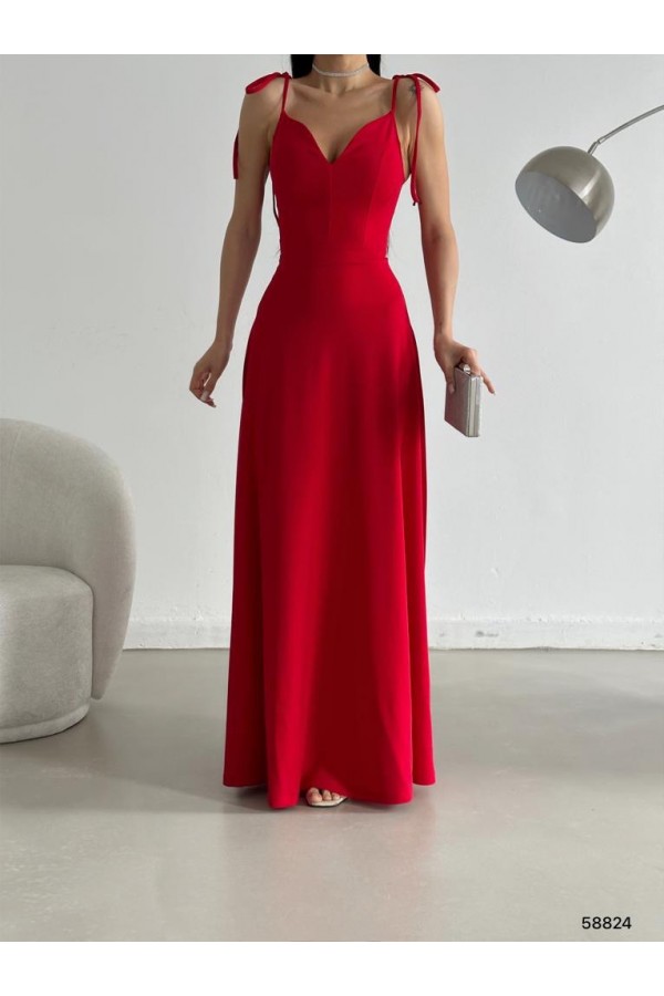 119255 красный Вечернее платье