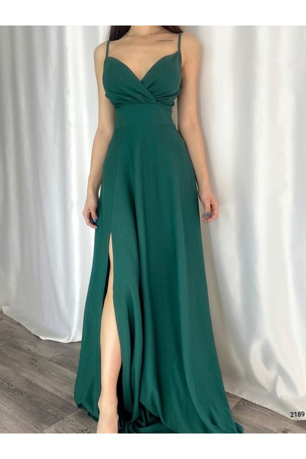 119256 Изумрудно-зеленый Вечернее платье