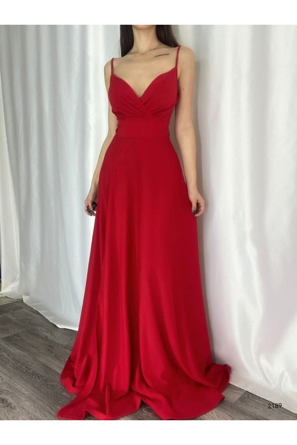 119258 красный Вечернее платье