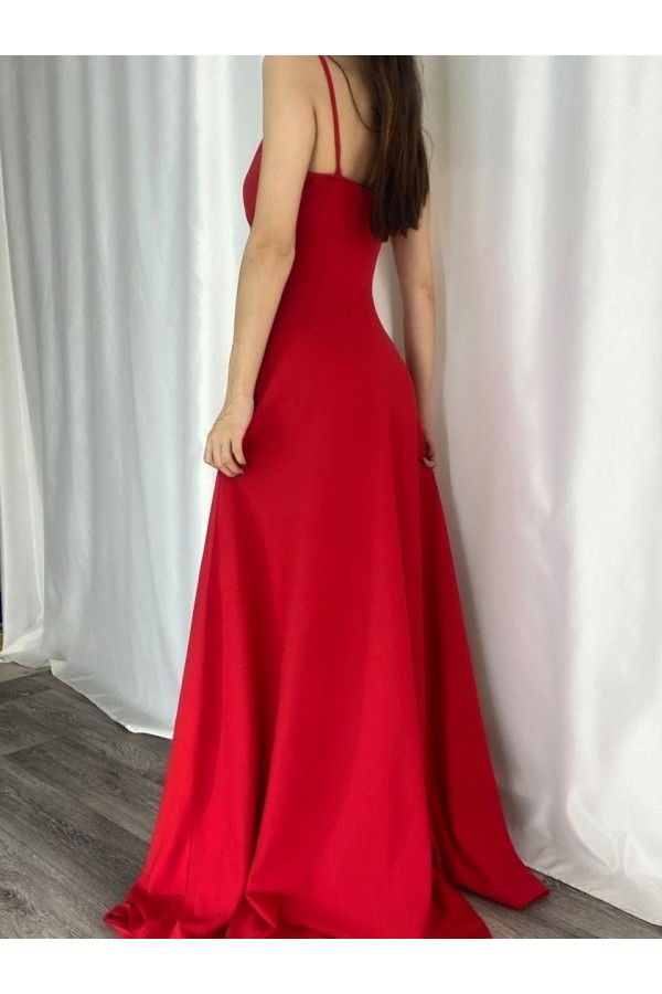 119258 red Evening dress