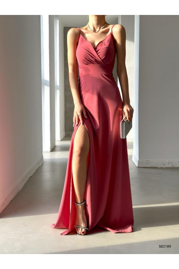 119259 burgundy Evening dress