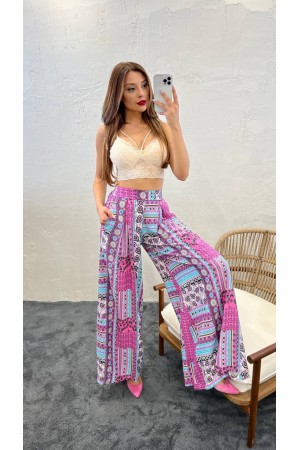 119818 patterned TROUSERS