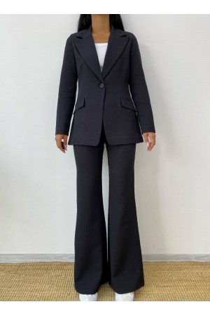 125345 black Pants suit