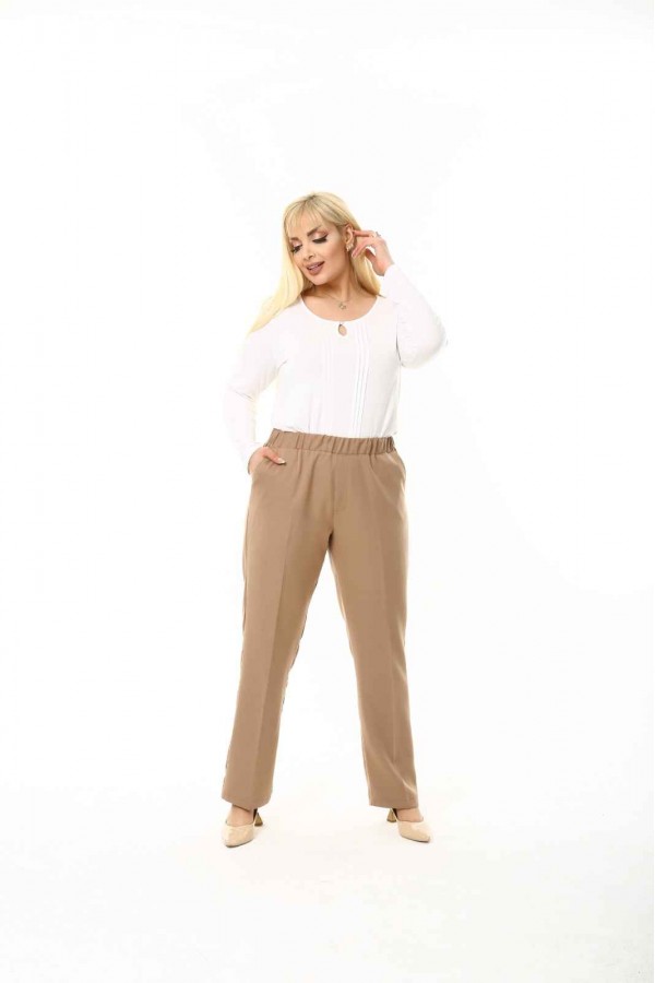 130474 camel TROUSERS