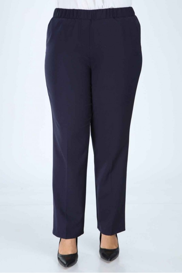 130475 Navy blue TROUSERS