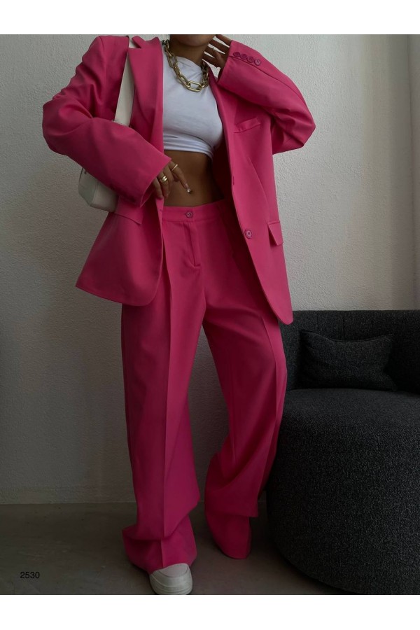 130507 pink Pants suit