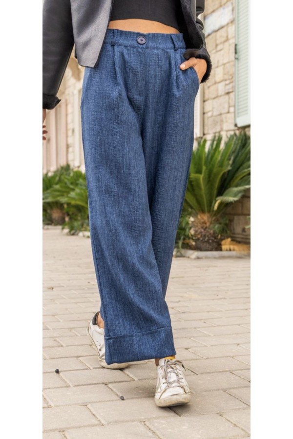 136203 blue TROUSERS