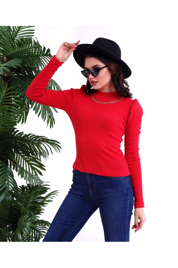 136393 red BLOUSE