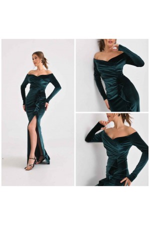 138771 Смарагдовий зелений Вечірня сукня
