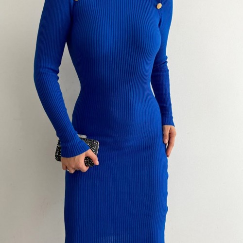 141760 TOPTAN SAKS ELBİSE toptan bayan giyim