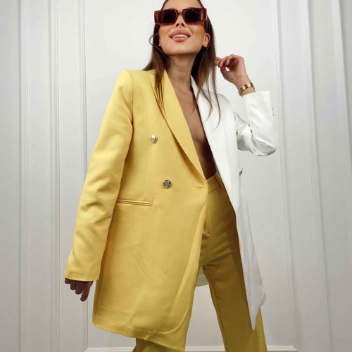 141930 TOPTAN İKİ RENKLİ PANTOLON TAKIM toptan bayan giyim