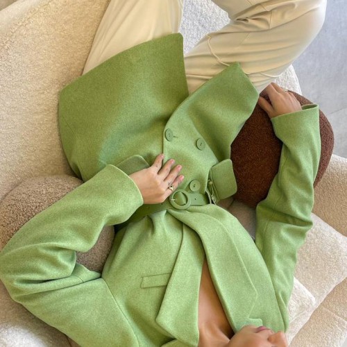 141987 TOPTAN FISTIK YEŞİLİ CEKET toptan bayan giyim