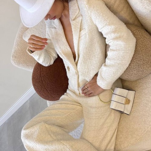 142004 TOPTAN EKRU PANTOLON TAKIM toptan bayan giyim