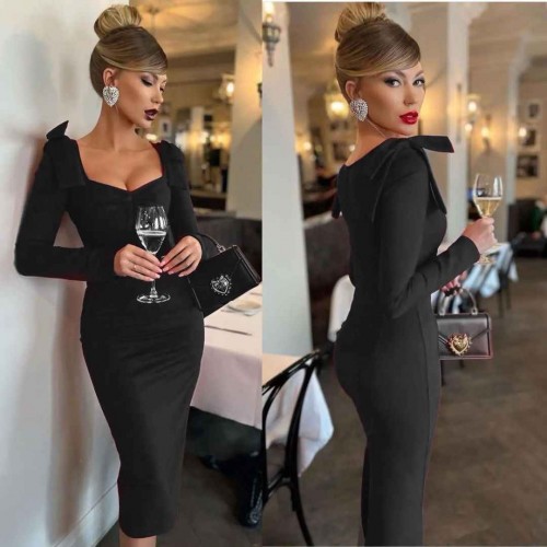 142112 TOPTAN SİYAH ELBİSE toptan bayan giyim