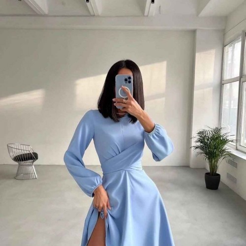 142118 TOPTAN MAVİ ELBİSE 142118 TOPTAN MAVİ ELBİSE toptan bayan giyim