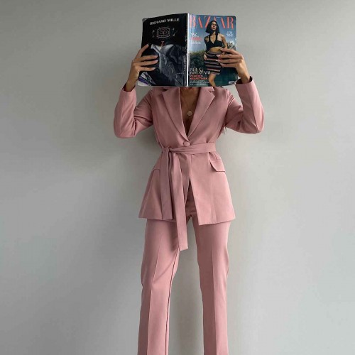 144252 TOPTAN PUDRA PANTOLON TAKIM 144252 TOPTAN PUDRA PANTOLON TAKIM toptan bayan giyim