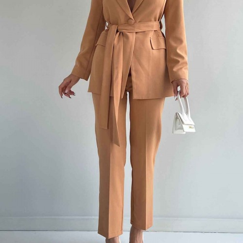 144253 TOPTAN CAMEL PANTOLON TAKIM 144253 TOPTAN CAMEL PANTOLON TAKIM toptan bayan giyim