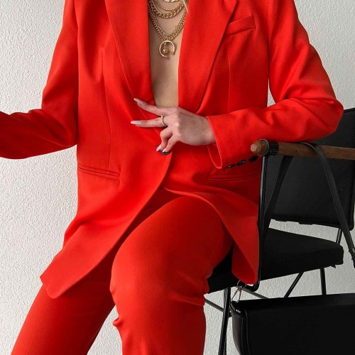 144264 TOPTAN KIRMIZI PANTOLON TAKIM 144264 TOPTAN KIRMIZI PANTOLON TAKIM toptan bayan giyim