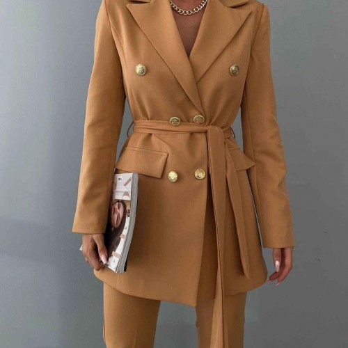 144784 TOPTAN CAMEL PANTOLON TAKIM toptan bayan giyim