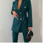 144787 TOPTAN ZÜMRÜT YEŞİL PANTOLON TAKIM toptan bayan giyim