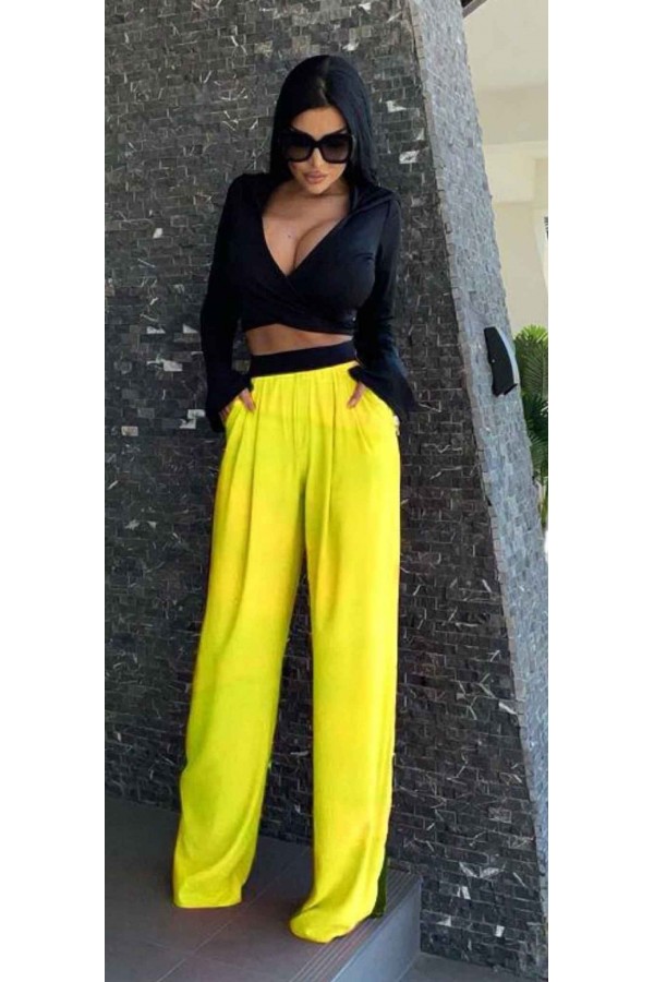 144912 yellow TROUSERS